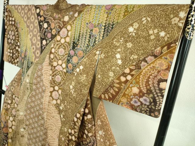 平和屋本店●極上　訪問着　辻が花　暈し染め　金彩　金通し地　ロング丈　逸品　DZAB4364kh6_2