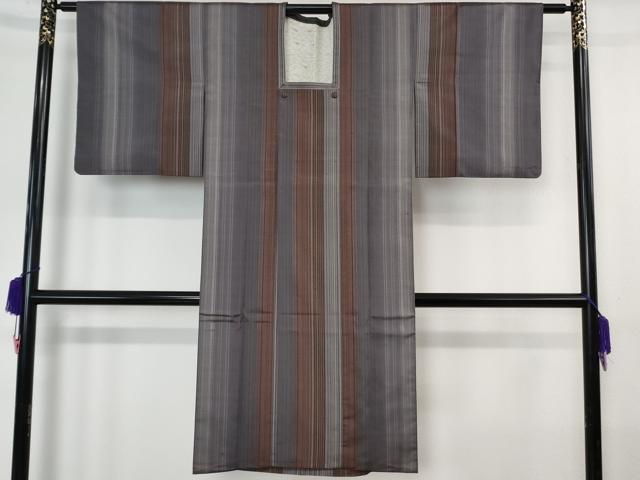 平和屋着物∞極上　道行コート　ロング丈　お召地　間道　逸品　DZAB4394kh6