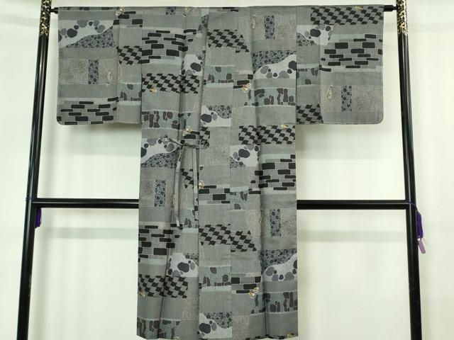 平和屋着物∞極上　道中着　本場染大島紬　ロング丈　簪　櫛　金彩　逸品　未使用　DZAB4395kh6 平和屋着物∞極上 道中着 本場染大島紬 ロング丈 簪 櫛 金彩 逸品 未
