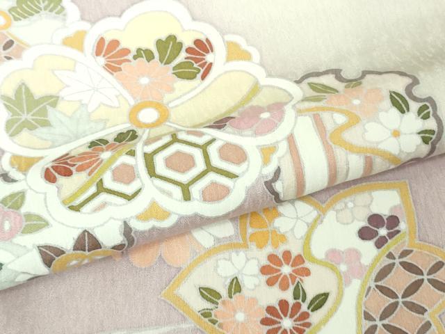 平和屋本店●極上　訪問着　雪輪流水花文　暈し染め　逸品　未使用　DZAB4412kh6_6