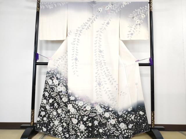 平和屋本店●極上　訪問着　作家物　辻が花　暈し染め　逸品　DZAB4414kh6