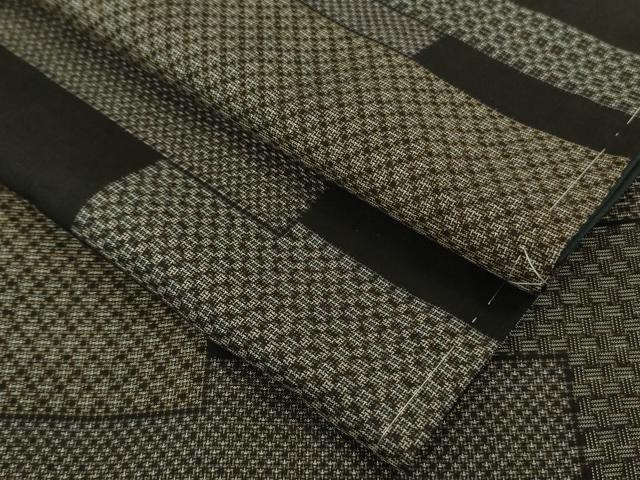 平和屋本店●極上　本場大島紬　9マルキ　色紙重ね　逸品　未使用　DZAB4476kh6_8