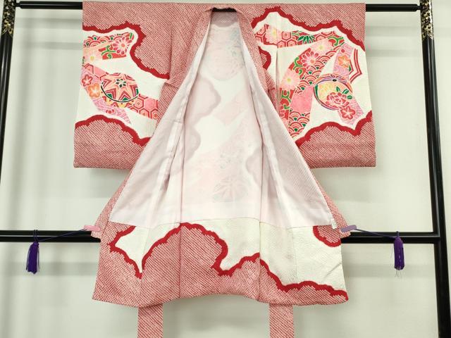 平和屋本店[]極上　お宮参り　女の子　祝着　産着　初着　のしめ　絞り　束ね熨斗毬文　逸品　DZAB4487kh6_1
