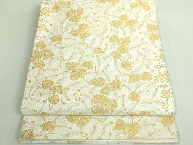 平和屋本店○極上 西陣 河合美術織物謹製 六通柄袋帯 唐織 若 平和屋本店○極上 西陣 河合美術織物謹製 六通柄袋帯 唐織 若