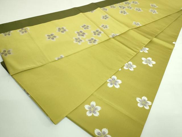 平和屋着物●極上　世界的人形師　辻村寿三郎　ジュサブロー　六通柄袋帯　舞桜　青朽葉色地　金銀糸　逸品　DZAB4559kh6_6