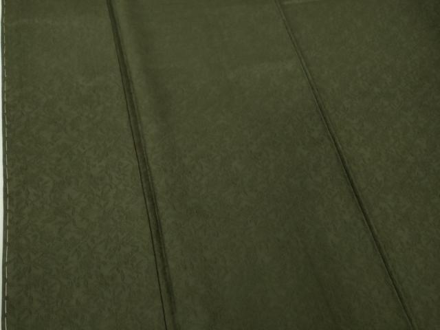 平和屋本店●極上　紋屋井関　御寮織　お召　鳳凰桐笹地紋　色無地　仙斉茶色　染の近江謹製　逸品　未使用　DZAB4601kh6_5