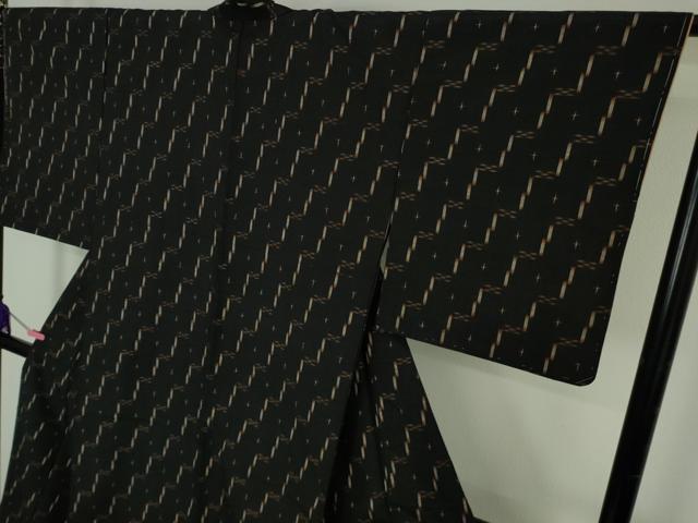 平和屋本店●極上　国指定重要無形文化財　本場久米島紬　手織　逸品　未使用　DZAB4603kh6_3