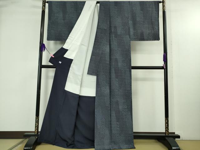 平和屋着物●極上　藍造り国選定無形文化財　藍師・佐藤昭人　江戸小紋　寄せ小紋柄　逸品　未使用　DZAB4646kh6_2
