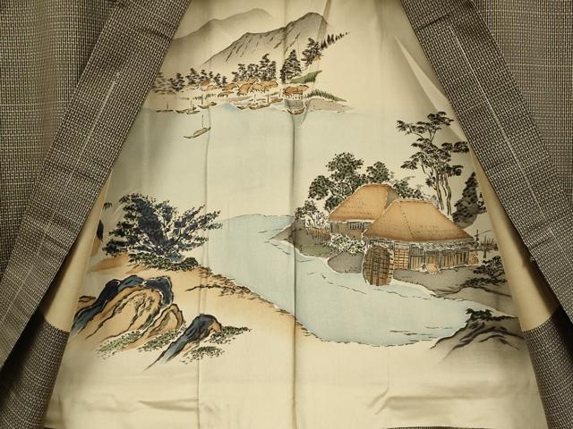 平和屋着物●極上　男性　本場大島紬　アンサンブル　証紙付き　逸品　DZAB4733kh6_9
