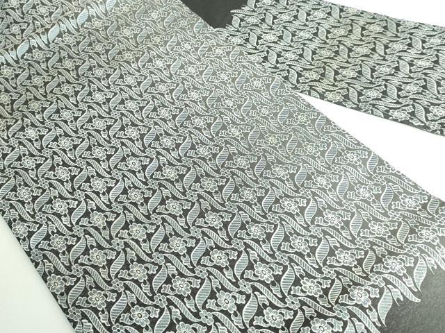平和屋本店●極上　金彩友禅　卓越技能者・名工・和田光正　九寸名古屋帯　舞花文　銀彩　紙付き　逸品　DZAB4797kh6_1
