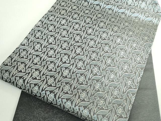 平和屋本店●極上　金彩友禅　卓越技能者・名工・和田光正　九寸名古屋帯　舞花文　銀彩　紙付き　逸品　DZAB4797kh6_5