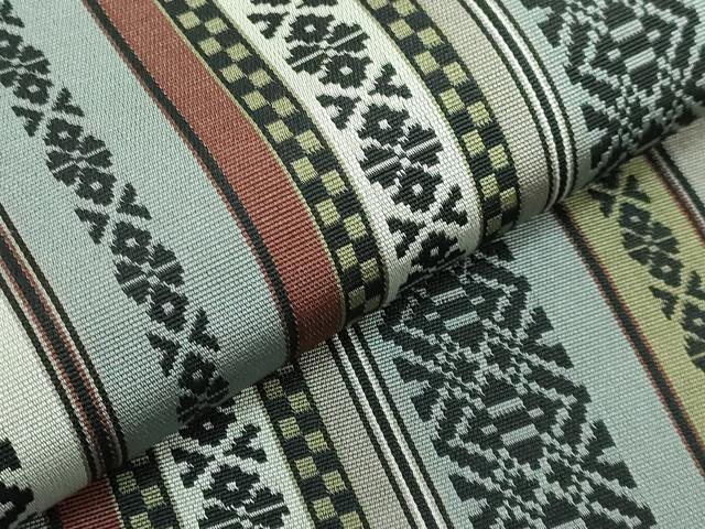 平和屋着物●極上　本場筑前博多織　八寸名古屋帯　風通献上　松装織物　博多金ラベル　証紙付き　逸品　未使用　DZAB4836kh6_3