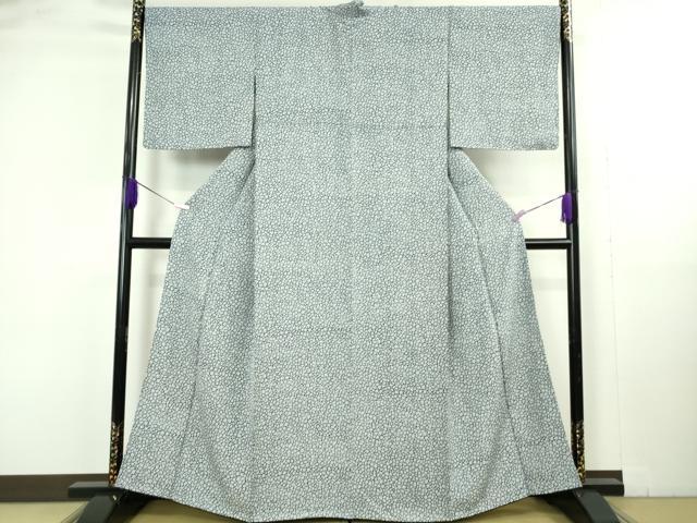 平和屋本店●極上　藍造り国選定無形文化財　藍師・佐藤昭人　藍香房　小紋　氷割文　逸品　未使用　DZAB4898kh6_1