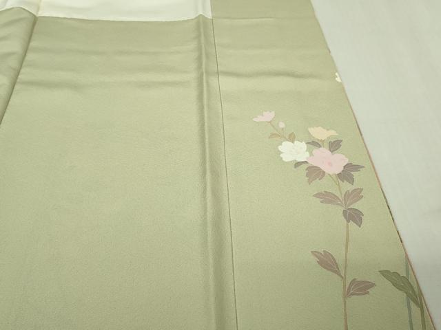 平和屋着物●極上　京加賀友禅　百貫達雄　訪問着　枝花文　暈し染め　逸品　DZAB4903kh6_9