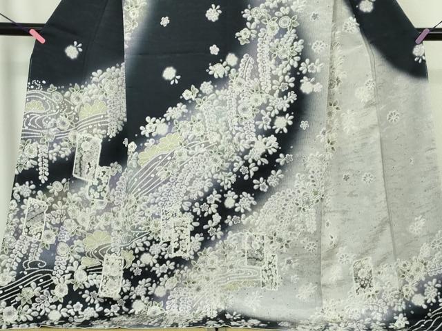 平和屋着物●極上　訪問着　辻が花　破れ色紙重ね　暈し染め　ロング丈　逸品　新品　DZAB4946kh6_3