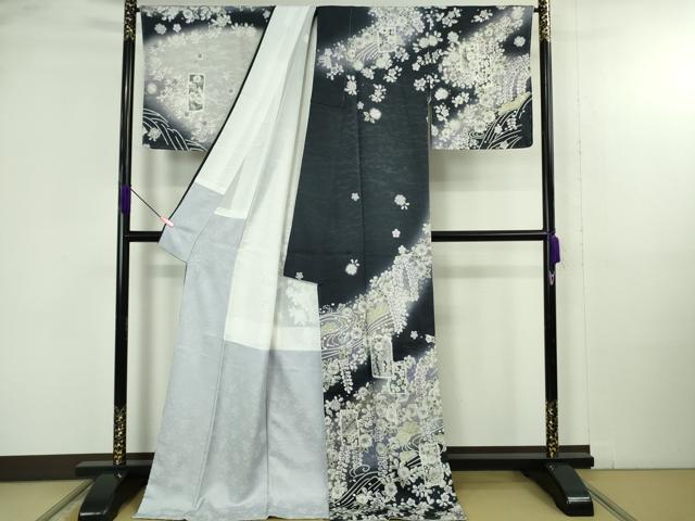平和屋着物●極上　訪問着　辻が花　破れ色紙重ね　暈し染め　ロング丈　逸品　新品　DZAB4946kh6_1