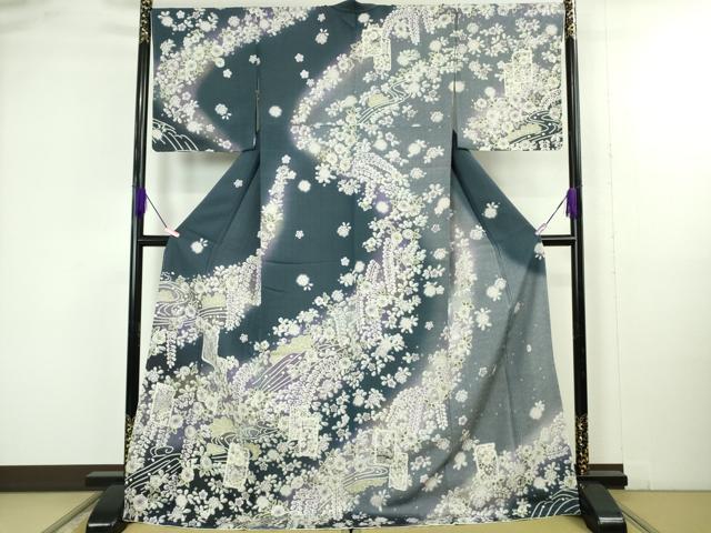 平和屋着物●極上　訪問着　辻が花　破れ色紙重ね　暈し染め　ロング丈　逸品　新品　DZAB4951kh6