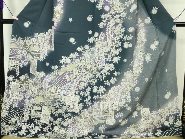 平和屋着物●極上　訪問着　辻が花　破れ色紙重ね　暈し染め　ロング丈　逸品　新品　DZAB4951kh6_3