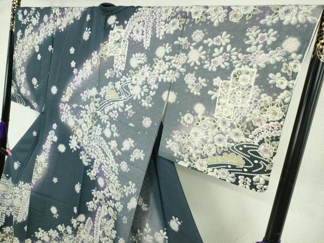平和屋着物●極上　訪問着　辻が花　破れ色紙重ね　暈し染め　ロング丈　逸品　新品　DZAB4951kh6_2