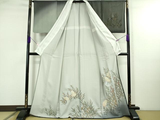 平和屋本店●極上　訪問着　無双　紗袷　紗×絽　白鷺　暈し染め　金彩　逸品　DZAB4977kh6_2
