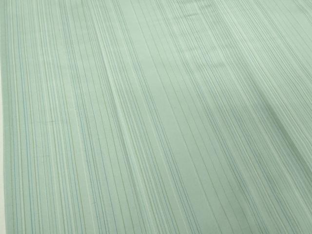 平和屋本店＊極上　夏物　石川県指定無形文化財　夏牛首紬　白山工房　手織り　縞　証紙付き　逸品　DZAB4992kh6_5