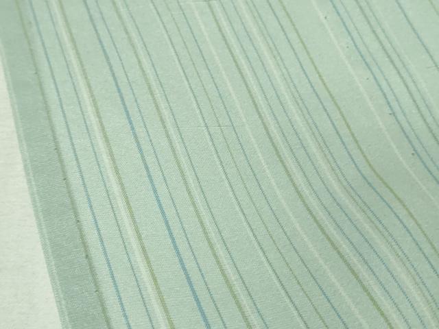 平和屋本店＊極上　夏物　石川県指定無形文化財　夏牛首紬　白山工房　手織り　縞　証紙付き　逸品　DZAB4992kh6_8