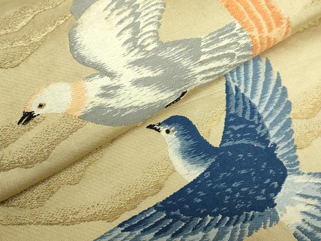 平和屋本店●極上　アンティーク　大正ロマン　太鼓柄袋帯　唐織　飛鳥　金糸　逸品　DZAB5027kh6_2