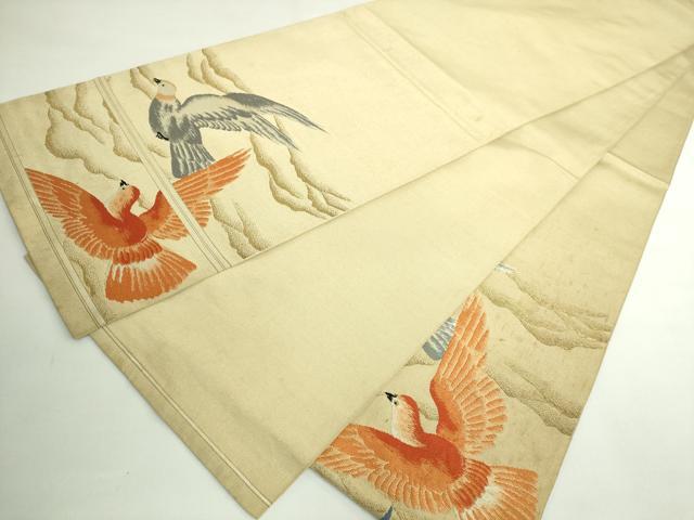 平和屋本店●極上　アンティーク　大正ロマン　太鼓柄袋帯　唐織　飛鳥　金糸　逸品　DZAB5027kh6_6