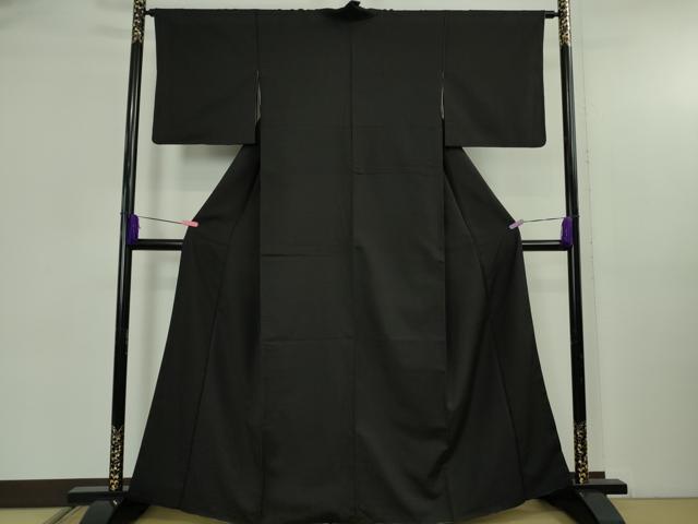 平和屋着物●極上　お召　黒地　逸品　DZAB5110kh6_1