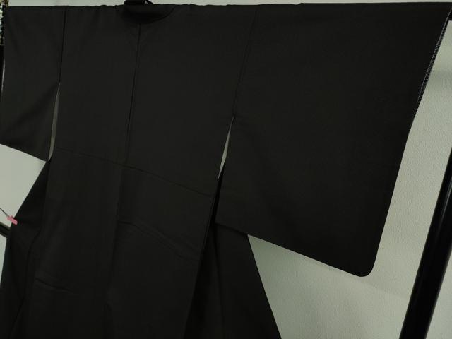 平和屋着物●極上　お召　黒地　逸品　DZAB5110kh6_3