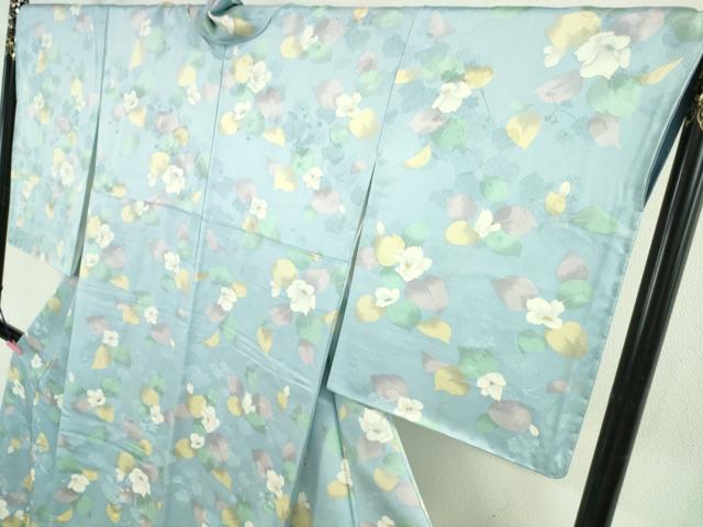 平和屋着物●極上　小紋　地紋起こし　草花文　ロング丈　逸品　未使用　DZAB5155kh6_3