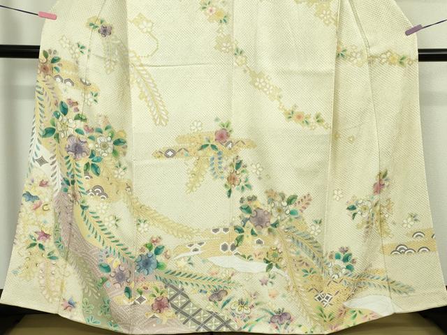 平和屋着物●極上　訪問着　駒刺繍　辻が花　金彩　逸品　未使用　DZAB5170kh6_3