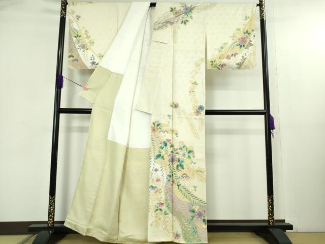 平和屋着物●極上　訪問着　駒刺繍　辻が花　金彩　逸品　未使用　DZAB5170kh6_1