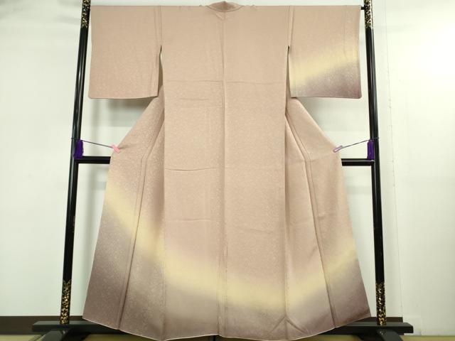 平和屋着物●極上　黄金糸　訪問着　お召地　花唐草文　暈し染め　逸品　DZAB5172kh6