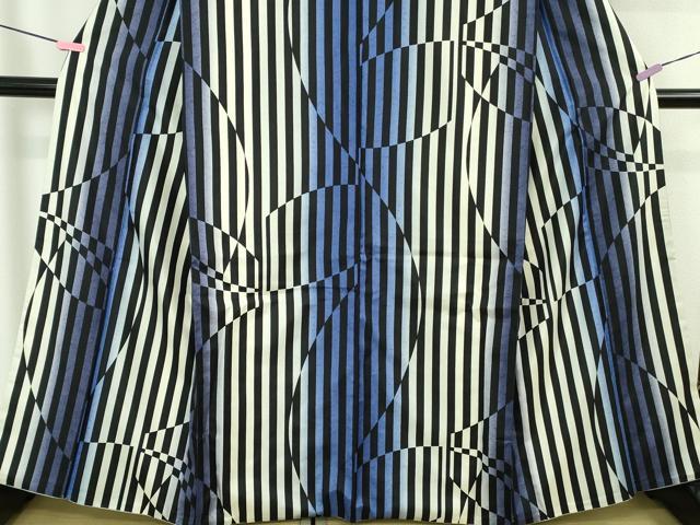 平和屋本店●極上　本場染大島紬　変わり縞　逸品　DZAB5184kh6_3