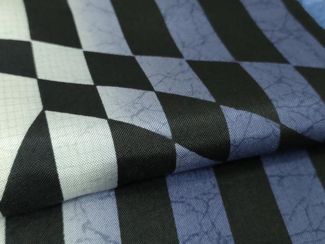 平和屋本店●極上　本場染大島紬　変わり縞　逸品　DZAB5184kh6_5