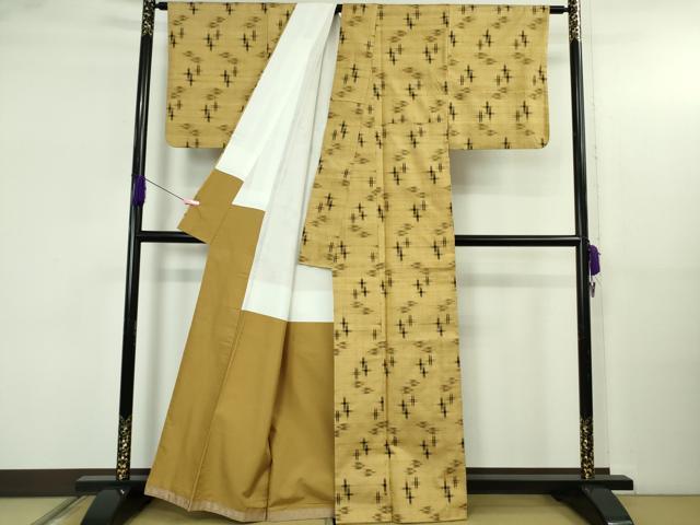 平和屋着物●極上　国指定重要無形文化財　本場久米島紬　手織　逸品　DZAB5187kh6_2