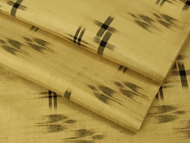 平和屋着物●極上　国指定重要無形文化財　本場久米島紬　手織　逸品　DZAB5187kh6