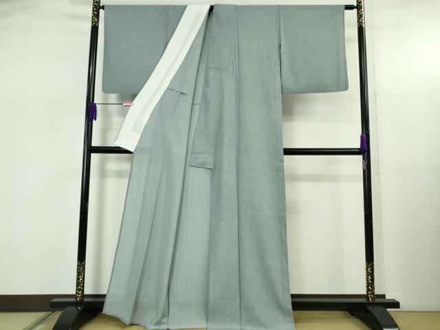 平和屋着物＊極上　夏物　江戸小紋　絽　鮫小紋柄　薄縹色×白　逸品　DZAB5225kh6_2