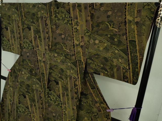 平和屋本店●極上　前田仁仙　仁仙更紗　小紋　京友禅　仁仙花布　反端付き　逸品　DZAB5240kh6 平和屋本店○極上 前田仁仙 仁仙更紗 小紋 京友禅 仁仙