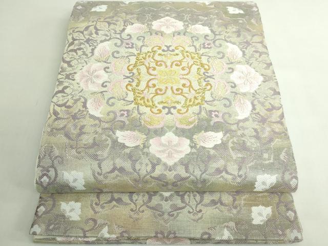 平和屋着物●極上　六通柄袋帯　唐織　正倉院花文　金糸　逸品　DZAB5269kh6
