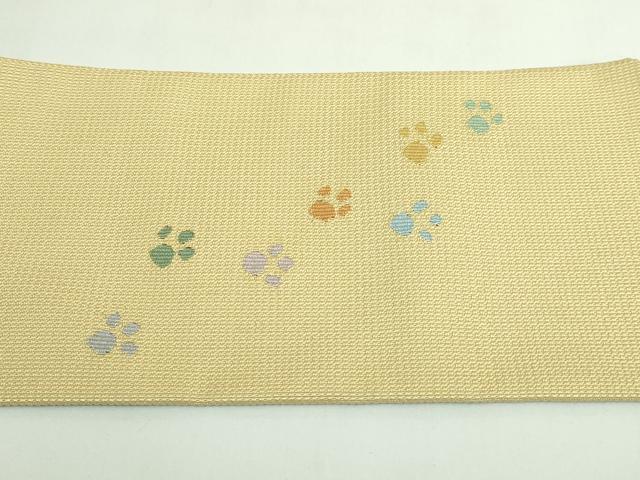 平和屋着物●極上　八寸名古屋帯　ネコ　猫　金糸　ゑり善扱い　逸品　未使用　DZAB5323kh6_6