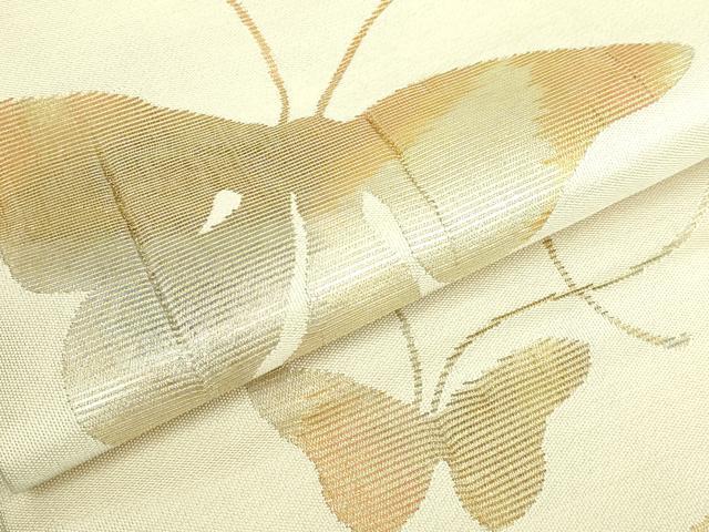平和屋着物●極上　洛風林　工芸帯地　九寸名古屋帯　舞蝶文　金糸　逸品　DZAB5329kh6_2