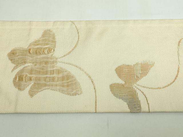 平和屋着物●極上　洛風林　工芸帯地　九寸名古屋帯　舞蝶文　金糸　逸品　DZAB5329kh6_6