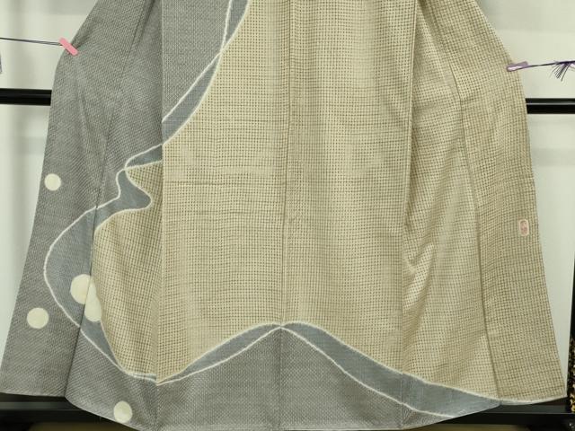 平和屋着物●極上　奄美大島泥染色家　赤塚花穂　中国三大刺繍　スワトウ刺繍　汕頭刺繍　本場大島紬　訪問着　逸品　DZAB5376kh6_3