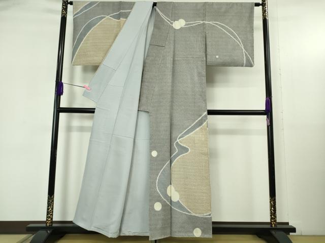 平和屋着物●極上　奄美大島泥染色家　赤塚花穂　中国三大刺繍　スワトウ刺繍　汕頭刺繍　本場大島紬　訪問着　逸品　DZAB5376kh6_1