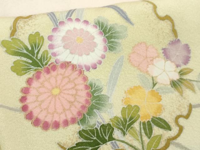 平和屋着物●極上 訪問着 友禅 作家物 雪輪花文 薄桜色地 暈し染め 逸品 未使用 DZAB5380kh6 平和屋着物●極上 訪問着 友禅 作家物 雪輪花文 薄桜色地 暈し染め 逸品 未使用 DZAB5380kh6