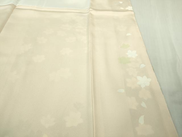 平和屋着物●極上　訪問着　駒刺繍　舞花文　失せウイ灰梅色地　暈し染め　金彩　逸品　DZAB5383kh6_8