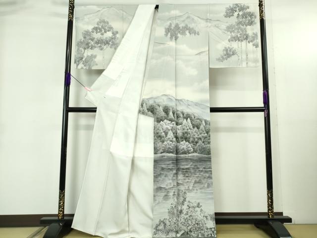 平和屋本店○極上 訪問着 手描き 白樺湖 暈し染め 逸品 DZAB5390kh6