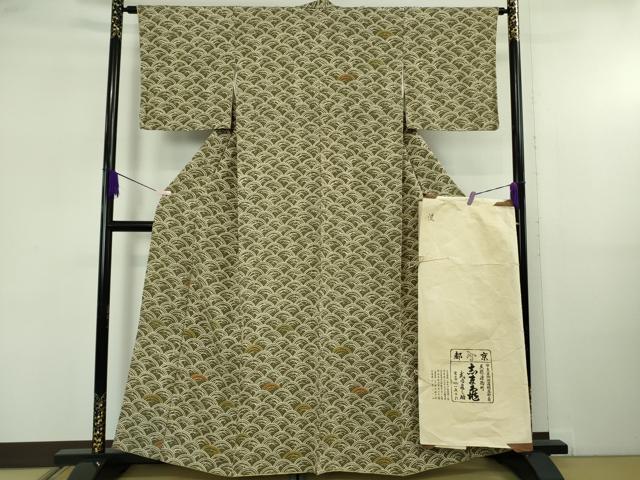 平和屋本店●極上　銀座　志ま亀　訪問着　波　青海波　鬼しぼ縮緬　たとう紙付き　逸品　DZAB5404kh6 楽天市場】志ま亀の通販
